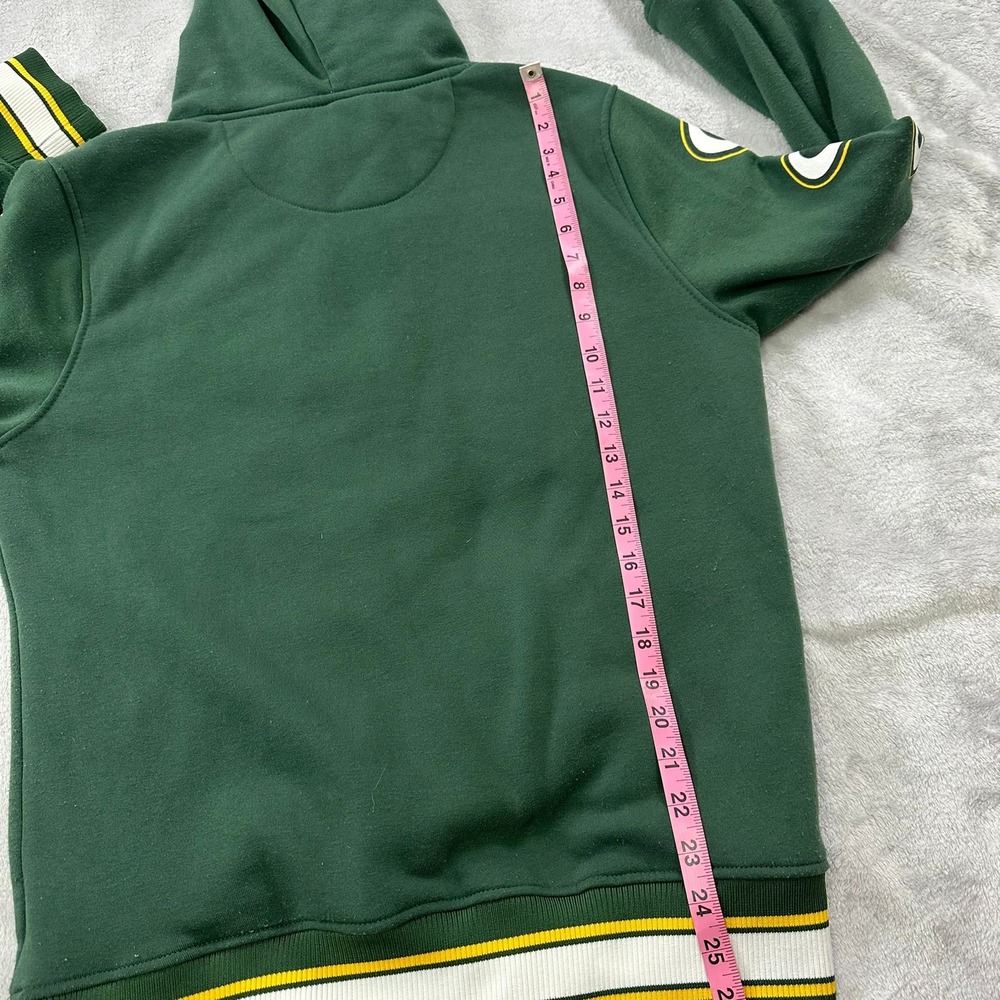 NFL Green Bay Packers Hoodie Mens S Green Embroidered Pullover Fleece Sweatshirt - Picture 6 of 9